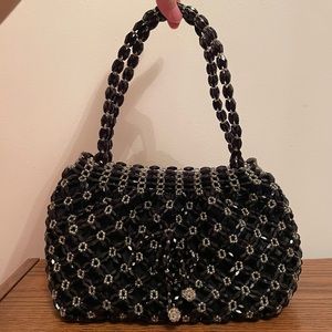 Beaded shoulder bag purse